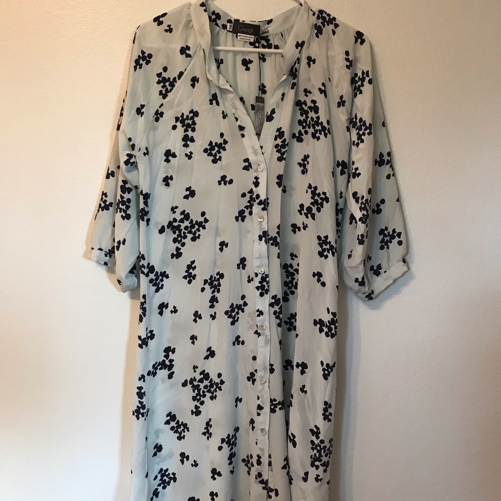 Floral shirt dress